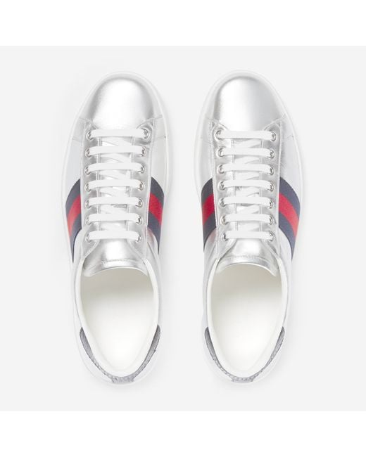 Gucci Ace Metallic Leather Low top Sneaker for Men Lyst